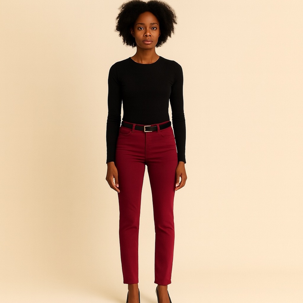 Emporio Armani Hot Pink Jeans, straight leg, stretchy, size 27